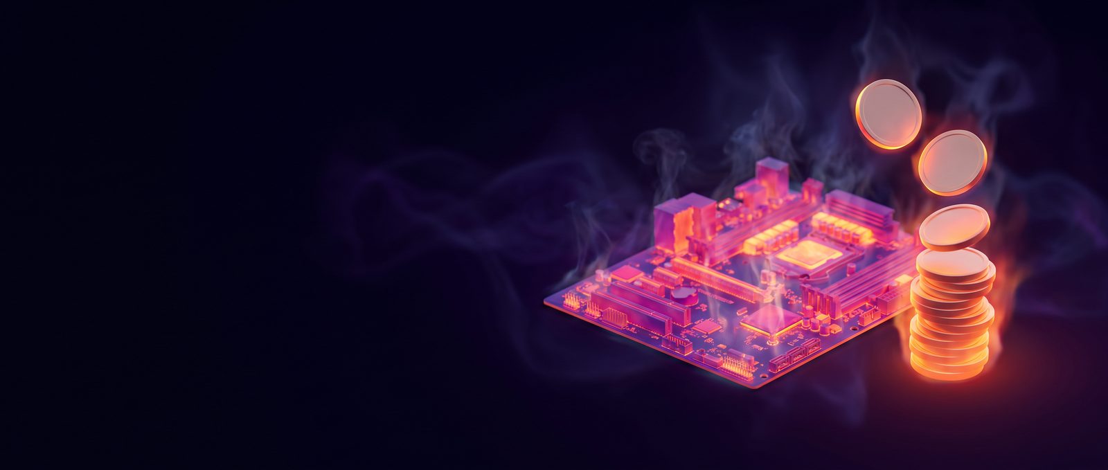 GPU servers paid in cryptocurrency, thermal view