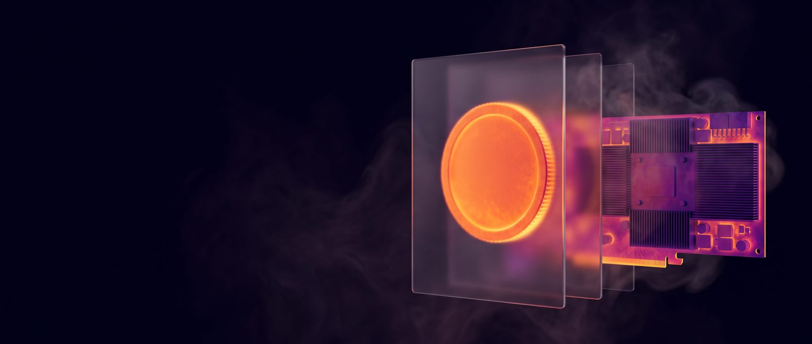 GPU server paid in Monero, thermal view