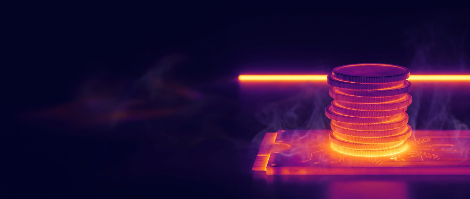 GPU server paid in Tether (USDT), thermal view